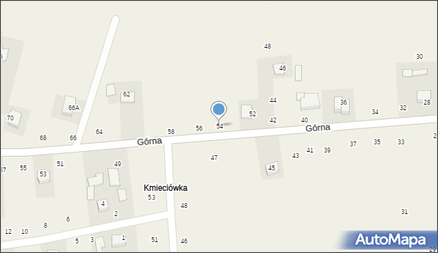 Michałowice, Górna, 54, mapa Michałowice