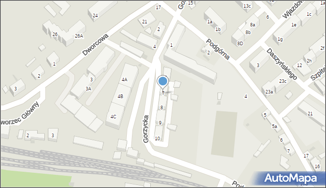 Międzychód, Gorzycka, 7, mapa Międzychód