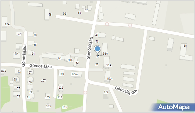 Mikołów, Górnośląska, 55, mapa Mikołów