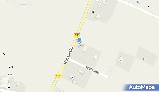 Moczkowo, Gorzowska, 33, mapa Moczkowo