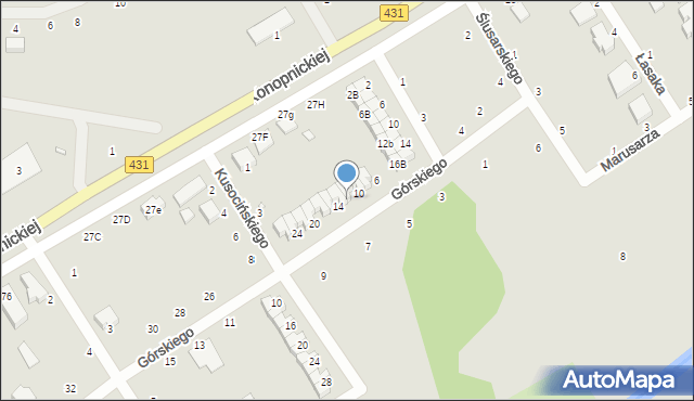 Mosina, Górskiego Kazimierza, 12, mapa Mosina