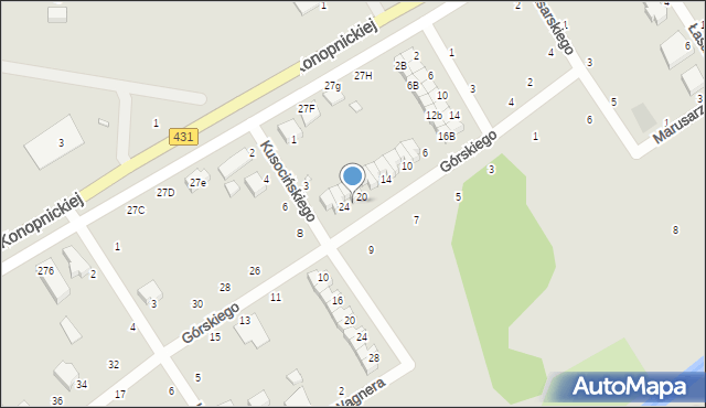 Mosina, Górskiego Kazimierza, 22, mapa Mosina