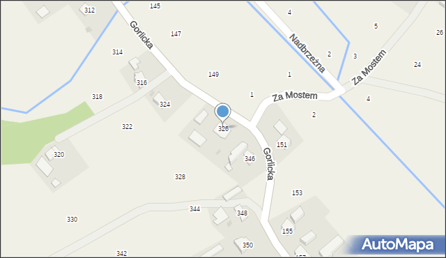 Moszczenica, Gorlicka, 326, mapa Moszczenica