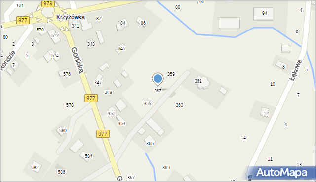 Moszczenica, Gorlicka, 357, mapa Moszczenica