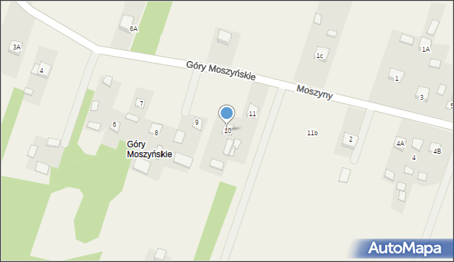 Moszyny, Góry Moszyńskie, 10, mapa Moszyny