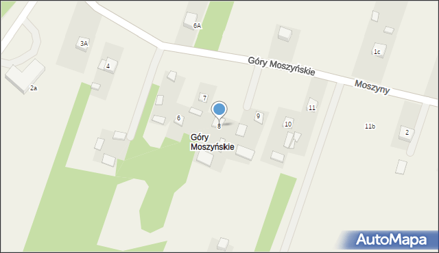 Moszyny, Góry Moszyńskie, 8, mapa Moszyny