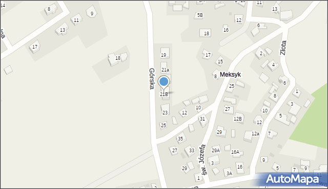 Mrzezino, Górska, 21B, mapa Mrzezino