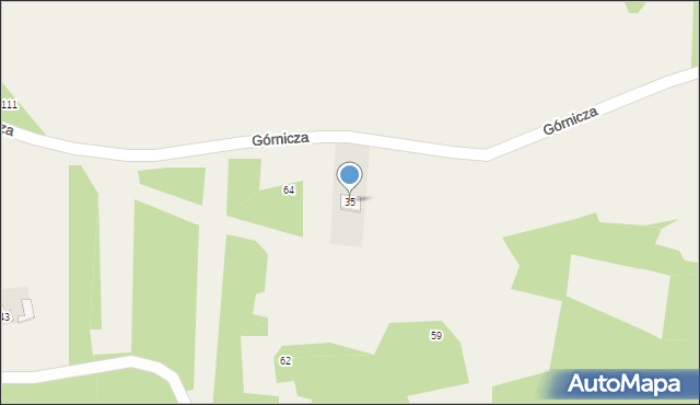 Mszana, Górnicza, 35, mapa Mszana