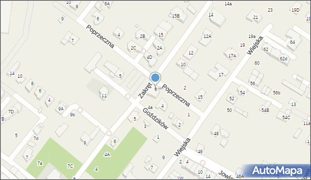 Mysiadło, Goździków, 6, mapa Mysiadło