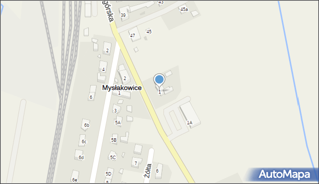 Mysłakowice, Godebskiego Cypriana, 1, mapa Mysłakowice