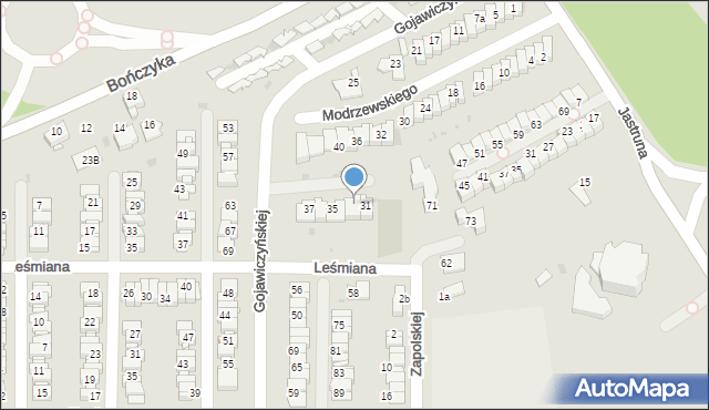 Mysłowice, Gojawiczyńskiej Poli, 33, mapa Mysłowice