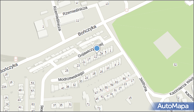 Mysłowice, Gojawiczyńskiej Poli, 9, mapa Mysłowice