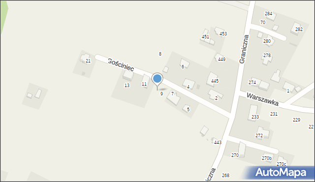 Narama, Gościniec, 9a, mapa Narama