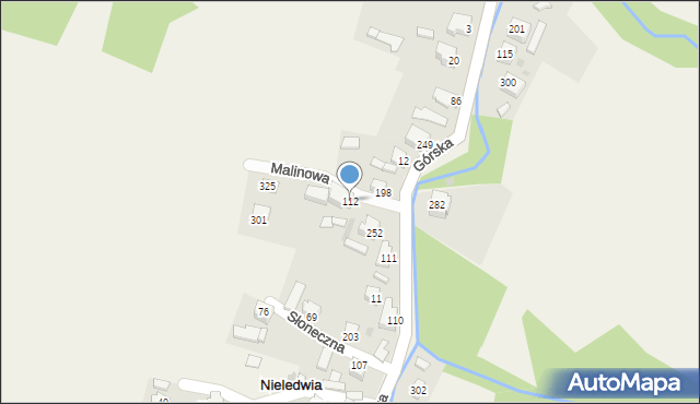 Nieledwia, Górska, 112, mapa Nieledwia