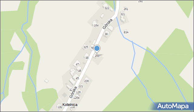 Nieledwia, Górska, 200, mapa Nieledwia