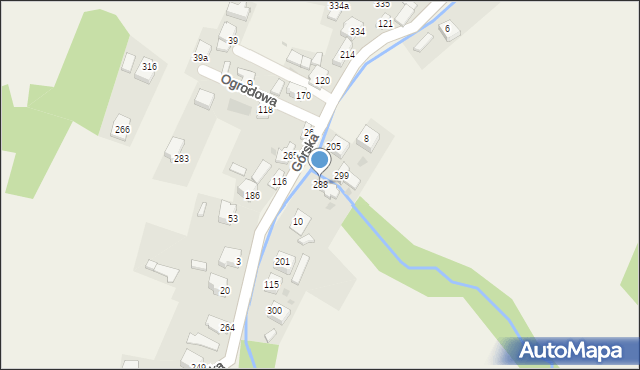 Nieledwia, Górska, 288, mapa Nieledwia