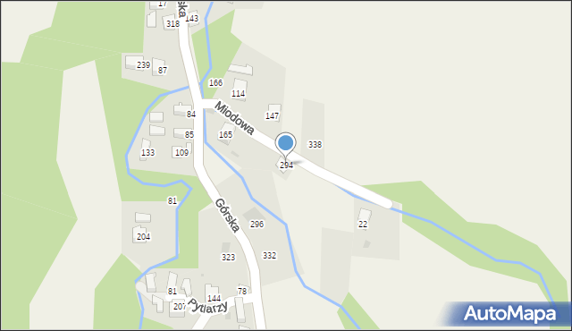 Nieledwia, Górska, 294, mapa Nieledwia