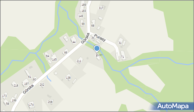 Nieledwia, Górska, 37, mapa Nieledwia