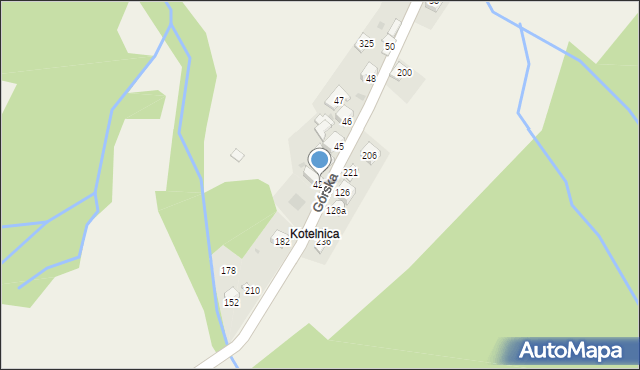 Nieledwia, Górska, 42A, mapa Nieledwia