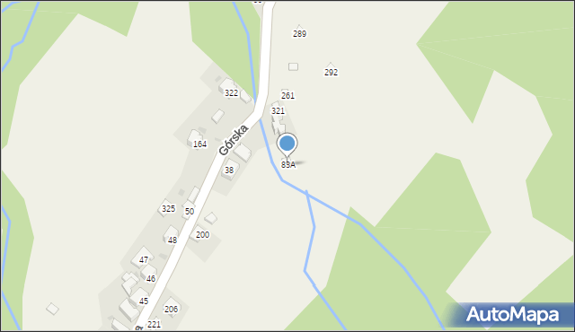 Nieledwia, Górska, 83A, mapa Nieledwia