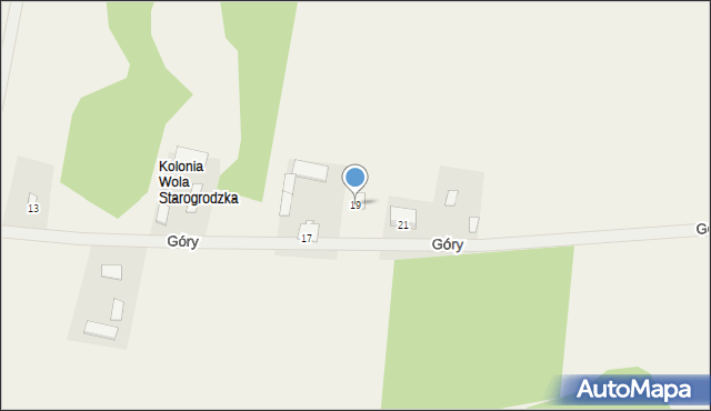 Niesadna, Góry, 19, mapa Niesadna