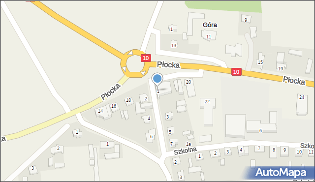 Nowa Góra, Górna, 1, mapa Nowa Góra