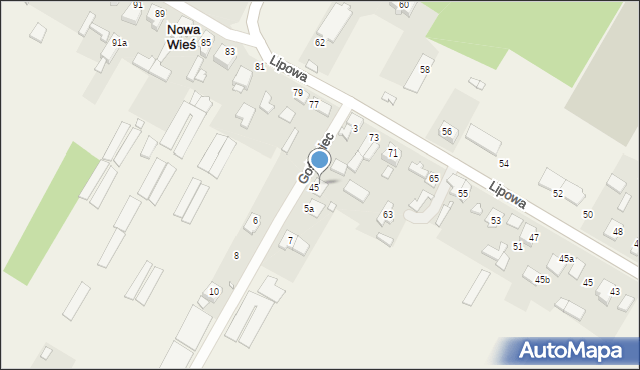 Nowa Wieś, Gościniec, 5, mapa Nowa Wieś
