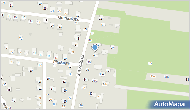 Nowe Miasto, Gościmińska, 42, mapa Nowe Miasto