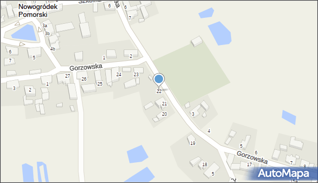Nowogródek Pomorski, Gorzowska, 22, mapa Nowogródek Pomorski