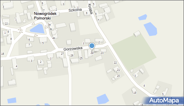 Nowogródek Pomorski, Gorzowska, 24, mapa Nowogródek Pomorski