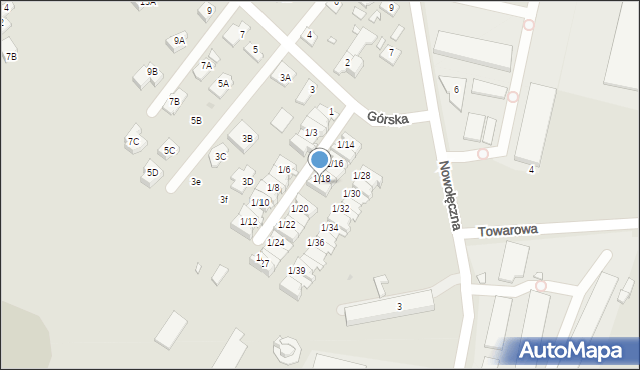 Nowy Dwór Mazowiecki, Górska, 1/19, mapa Nowy Dwór Mazowiecki