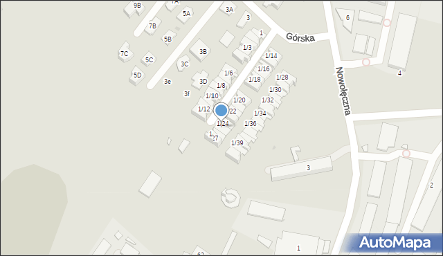 Nowy Dwór Mazowiecki, Górska, 1/25, mapa Nowy Dwór Mazowiecki