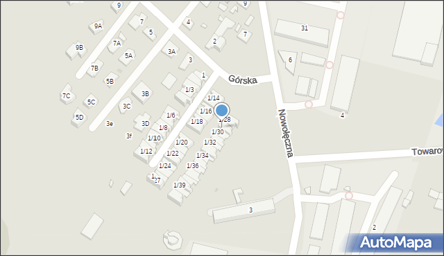 Nowy Dwór Mazowiecki, Górska, 1/29, mapa Nowy Dwór Mazowiecki