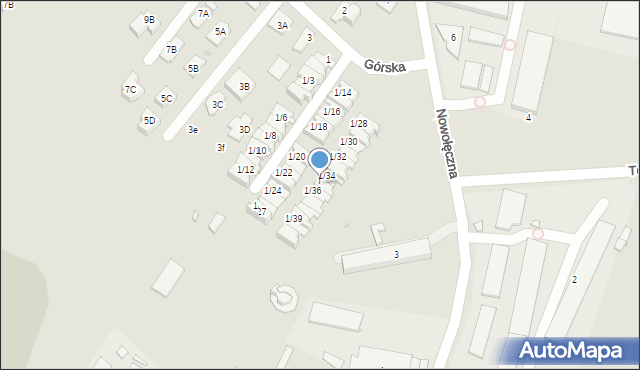 Nowy Dwór Mazowiecki, Górska, 1/35, mapa Nowy Dwór Mazowiecki