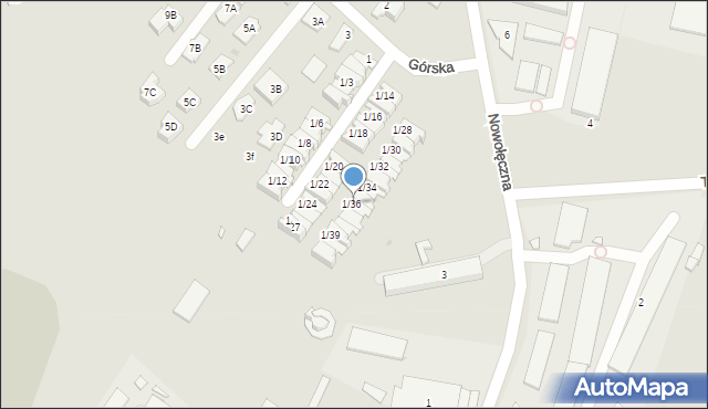 Nowy Dwór Mazowiecki, Górska, 1/36, mapa Nowy Dwór Mazowiecki