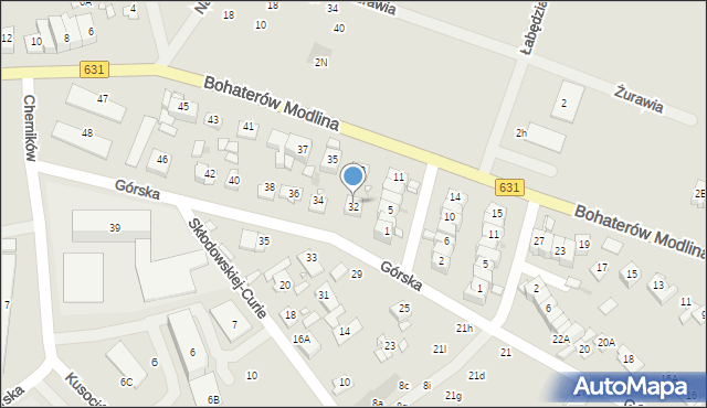 Nowy Dwór Mazowiecki, Górska, 32, mapa Nowy Dwór Mazowiecki
