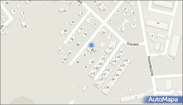 Nowy Dwór Mazowiecki, Górska, 3BA, mapa Nowy Dwór Mazowiecki