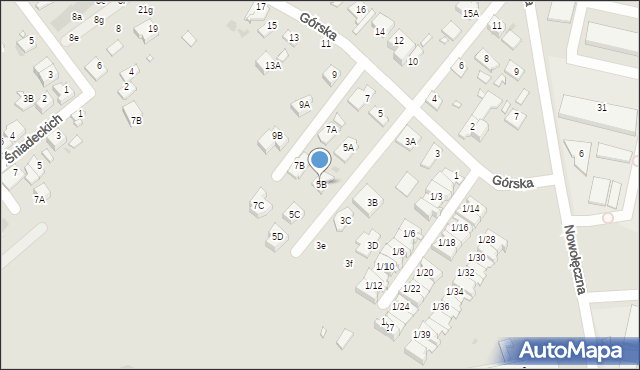 Nowy Dwór Mazowiecki, Górska, 5B, mapa Nowy Dwór Mazowiecki