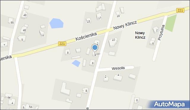 Nowy Klincz, Gościnna, 4, mapa Nowy Klincz