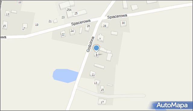 Nowy Klincz, Gościnna, 9, mapa Nowy Klincz