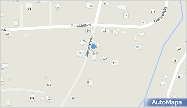 Nowy Sącz, Gorczańska, 12f, mapa Nowego Sącza