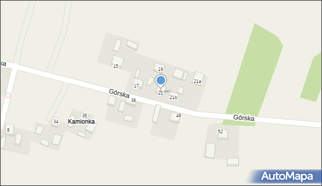 Oblęgorek, Górska, 21, mapa Oblęgorek