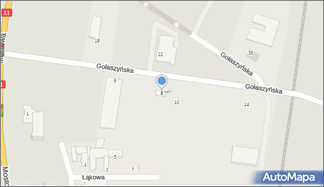 Oborniki, Gołaszyńska, 8, mapa Oborniki