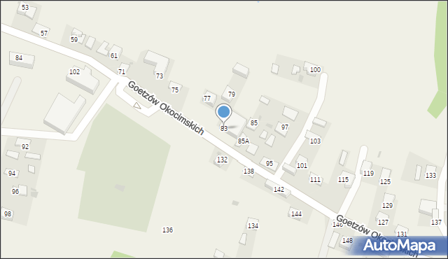 Okocim, Goetzów Okocimskich, 83, mapa Okocim