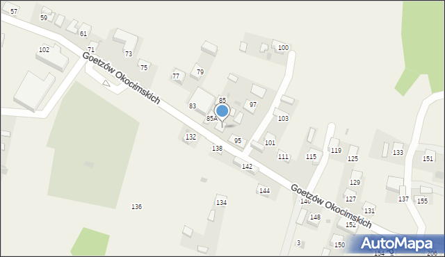 Okocim, Goetzów Okocimskich, 93, mapa Okocim