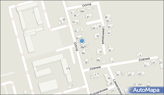 Opole, Górna, 38a, mapa Opola