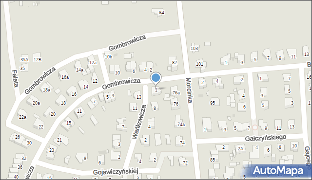 Opole, Gombrowicza Witolda, 1, mapa Opola