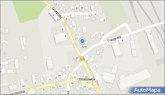 Opole, Gorzołki Wiktora, 15, mapa Opola