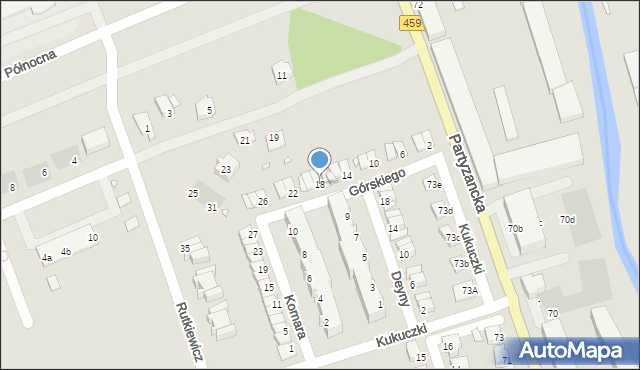 Opole, Górskiego Kazimierza, 18, mapa Opola