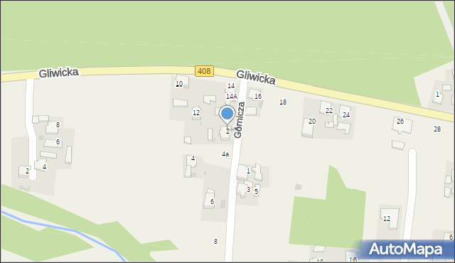 Ortowice, Górnicza, 2, mapa Ortowice